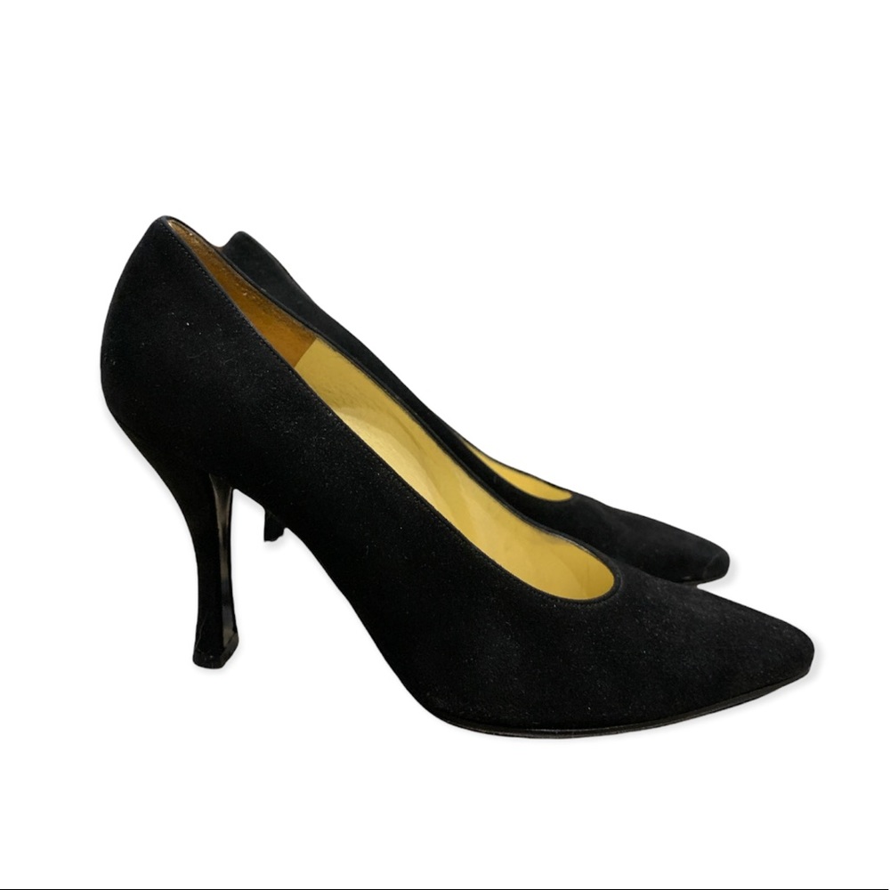 BLACK SUEDE CHARLES JOURDAN HEELS